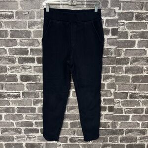 Frank & Eileen tulip hem ankle sweat pants black pockets